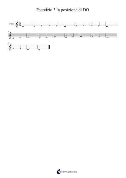 Esercizio 3 in posizione di DO Partitura de undefined-Arr.Twainryl