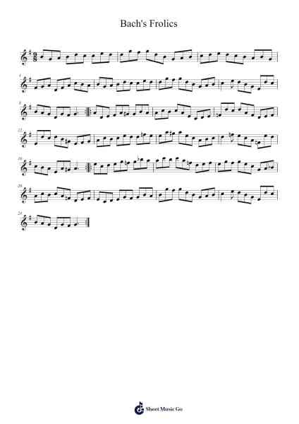 Bach's Frolics 樂譜由 Peter_94 - 編曲 Nestowe Yorkse