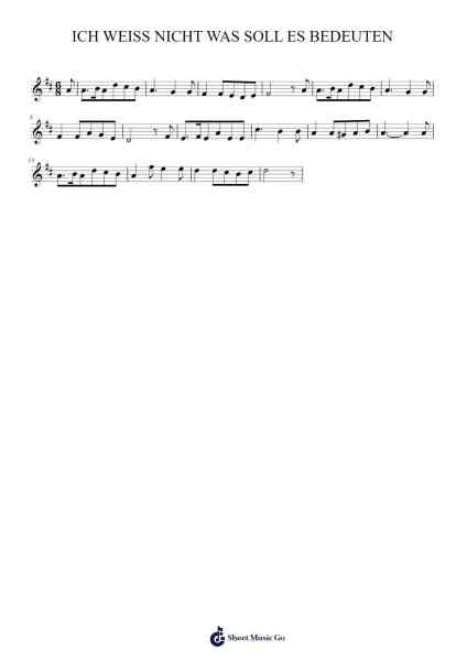 ICH WEISS NICHT WAS SOLL ES BEDEUTEN โน้ตเพลงโดย Yoselin Holden-Arr.Yedpont
