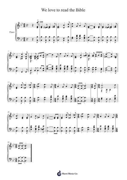We love to read the Bible 乐谱由 Isaac Watts - 编曲 Dwighthart Mickrold