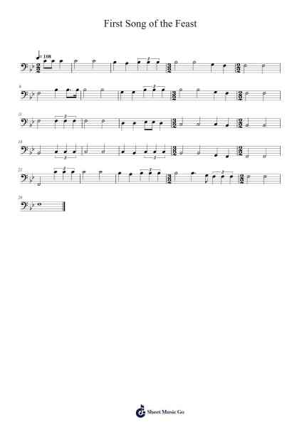 First Song of the Feast 樂譜由 Joyli Glanions - 編曲 Stelgil Kaycia