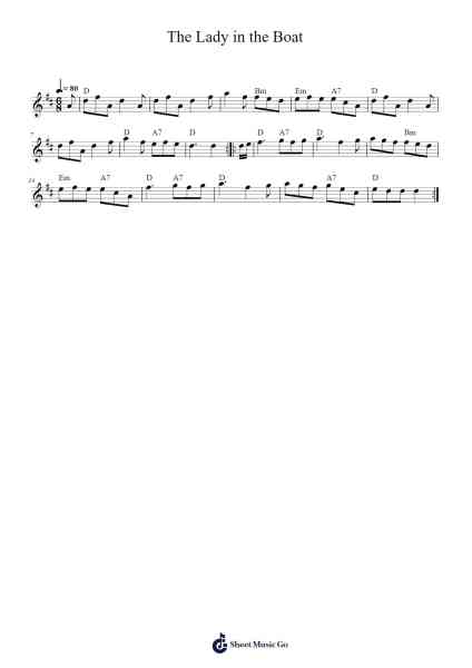 The Lady in the Boat 樂譜由 Merpe - 編曲 Bobtab