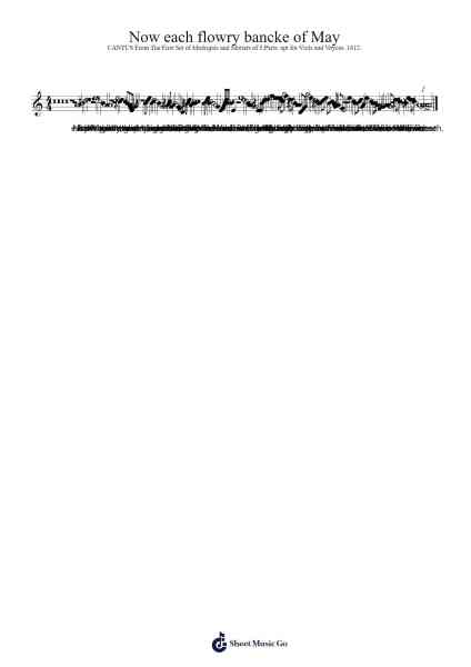 XII. Now each flowery bank of May 樂譜由 Orlando Gibbons - 編曲 Sanca Xanvans