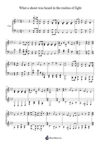 What a Shout Was Heard in the Realms of Light 樂譜由 Isaac Watts - 編曲 Ruthfitch Housed