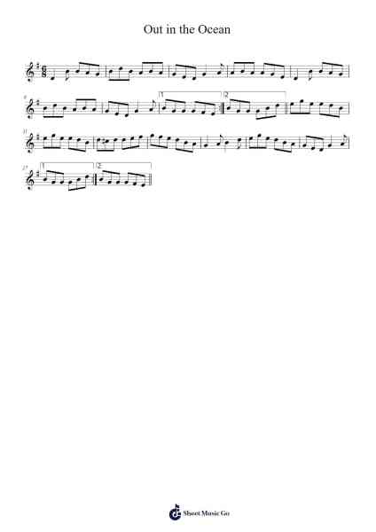 Out in the Ocean Notas de música por undefined-Arr.Leaglan Piersmar
