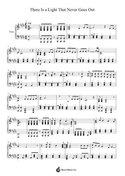 There is a Light That Never Goes Out 楽譜 by The Smiths-Arr.Raerace
