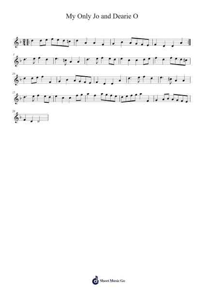 My Only Jo and Dearie O Musica per pianoforte di Trad - Arr.Phisan Lionelphy