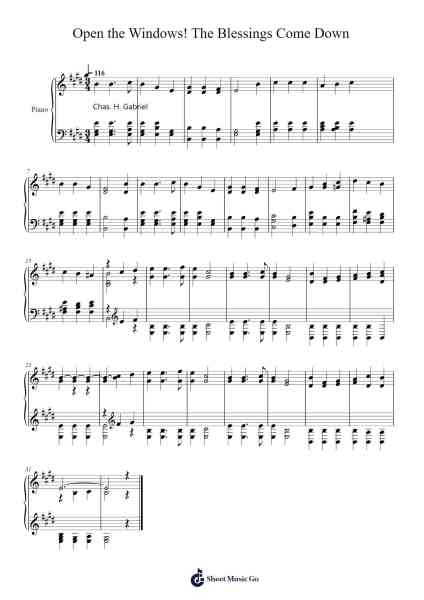 Open the Windows! The Blessings Come Down 樂譜由 Isaac Watts - 編曲 Davepeare