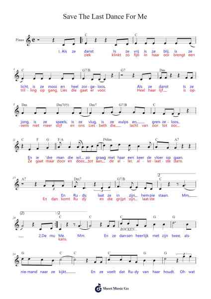 Save The Last Dance For Me 樂譜由 undefined - 編曲 Woolas Scriplice