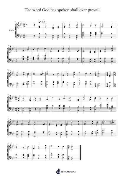 The Word God Has Spoken Shall Ever Prevail 樂譜由 Isaac Watts - 編曲 Mollwalsh Dinions