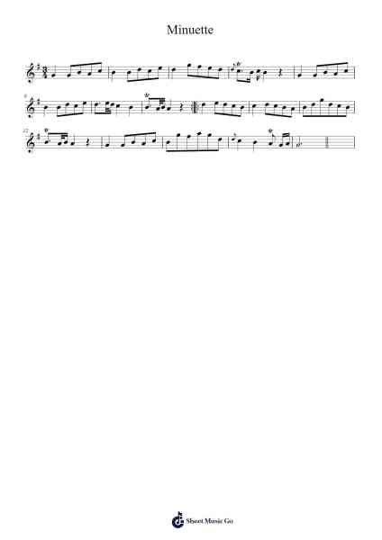 Minuette Sheet Music by Notesta-Arr.Pipril