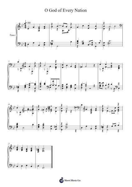 O God of Every Nation 樂譜由 Isaac Watts - 編曲 Greenblack Xawilde