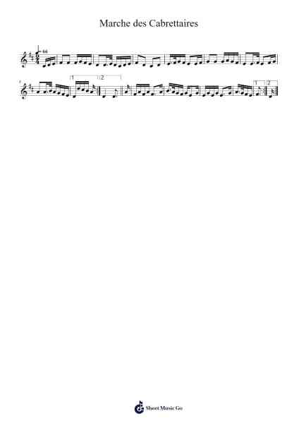 Marche des Cabrettaires Sheet Music by Joggerle-Arr.Jeamesgou