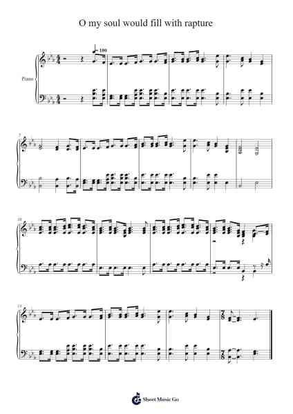 O my soul would fill with rapture if this moment I might hear Musica per pianoforte di Isaac Watts - Arr.Wrightcia Leighgai