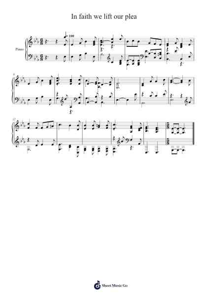 In Faith We Lift Our Plea Sheet Music by Isaac Watts-Arr.Manreade