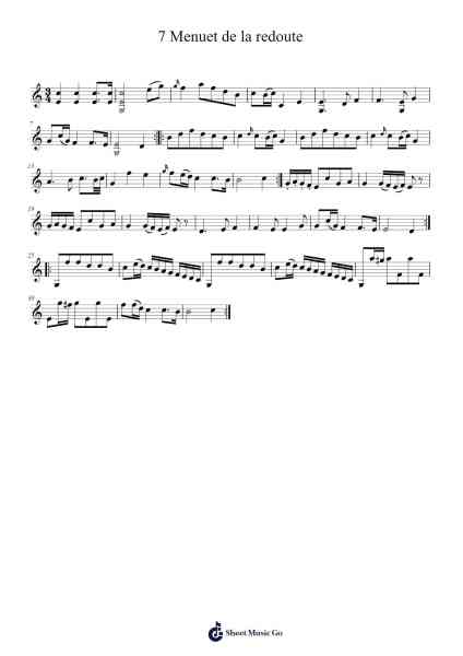 7 Menuet de la redoute Sheet Music by Trad-Arr.Latckens