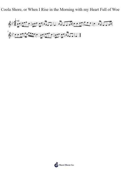 Coola Shore, or When I Rise in the Morning with my Heart Full of Woe Sheet Music by Julian Chambers-Arr.Vinpeare