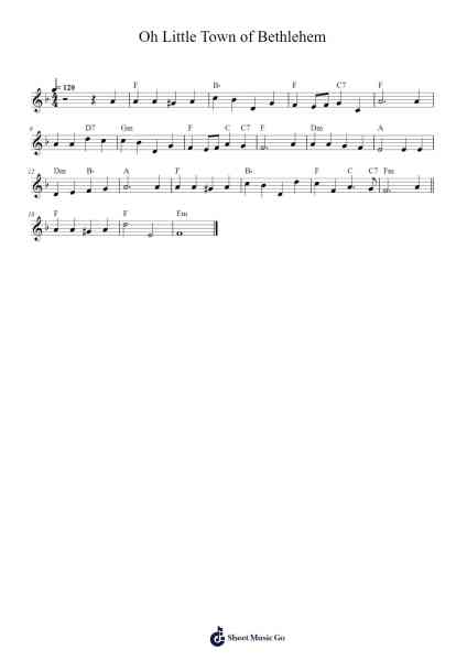 Oh Little Town of Bethlehem 乐谱由 Bing Crosby - 编曲 Totience Queesom