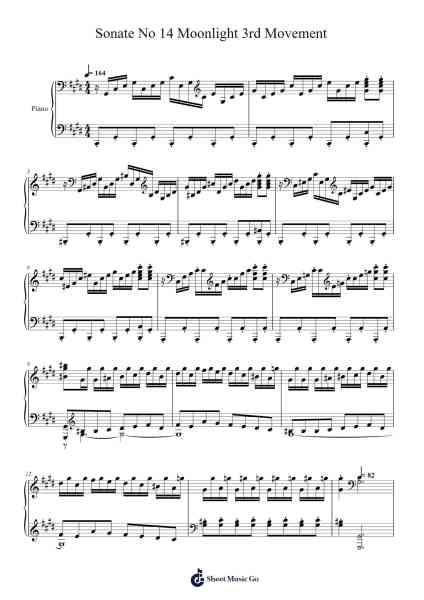 Sonate No 14 Moonlight 3rd Movement 乐谱由 Katerina Tsiakli - 编曲 Bophen