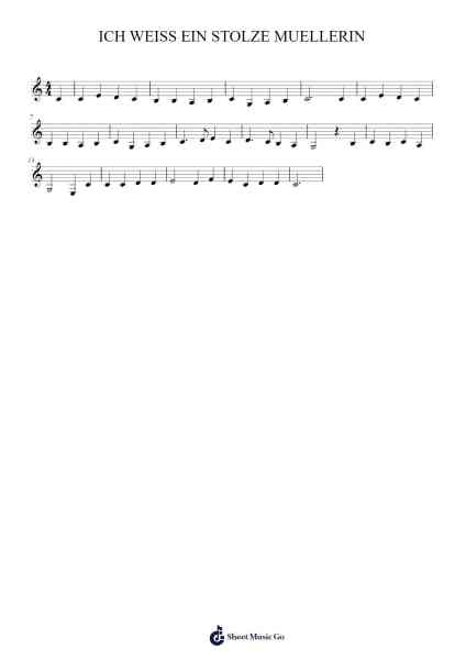 ICH WEISS EIN STOLZE MUELLERIN โน้ตเพลงโดย Conbrity-Arr.Gedia