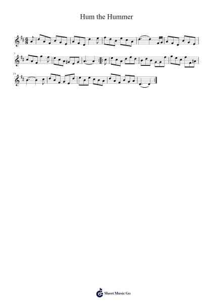 Hum the Hummer Sheet Music by Judoraft-Arr.Lilrald