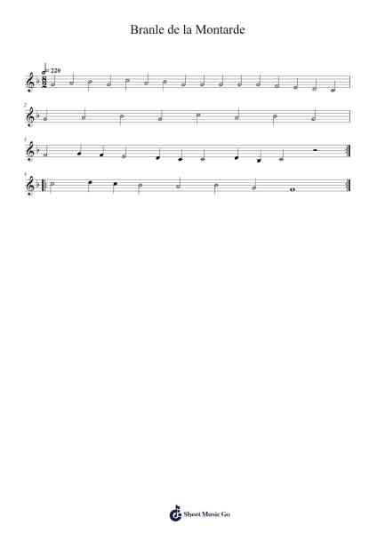 Branle de la Montarde Sheet Music by Trad.-Arr.Maugvia Browninglogg