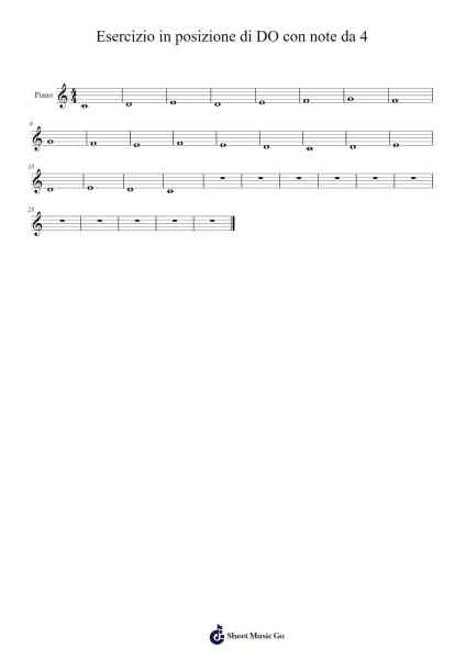 Esercizio in posizione di DO con note da 4 Sheet Music by undefined-Arr.Kyleret Earlkyle