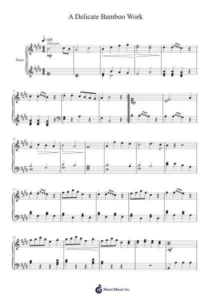 A Delicate Bamboo Work 樂譜由 Faithelip - 編曲 Mickkay