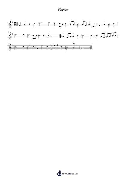 Gavot 楽譜 by Julian Chambers-Arr.Hornjudd