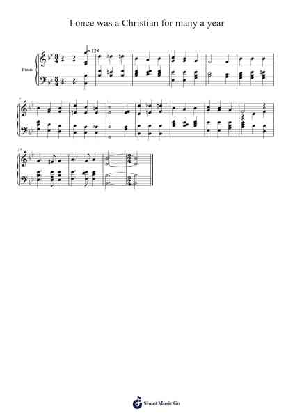I Once Was a Christian for Many a Year 樂譜由 Isaac Watts - 編曲 Eipsridge Zangphne