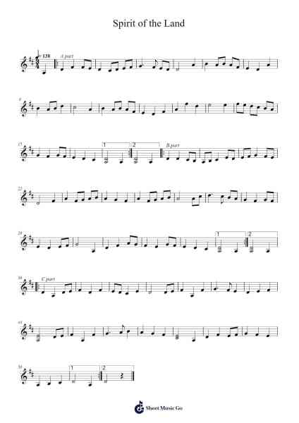 Spirit of the Land Sheet Music by Waygold Cissoon-Arr.Orcolm