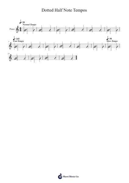 Dotted Half Note Tempos Sheet Music by undefined-Arr.Blithehouse