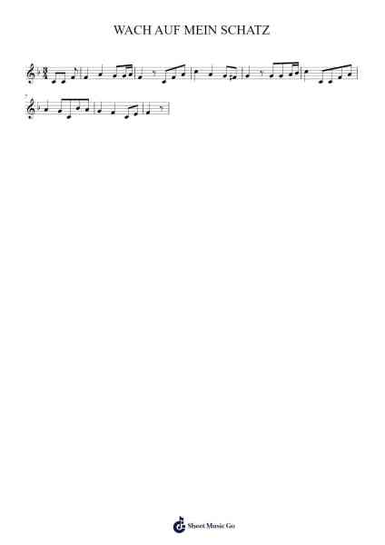 WACH AUF MEIN SCHATZ 楽譜 by Urijah Montoya-Arr.Roykiel
