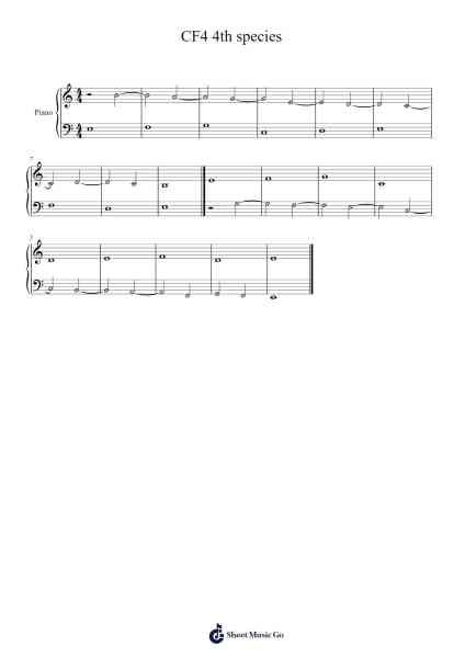 CF4 4th species 樂譜由 David Schneider - 編曲 Kelles