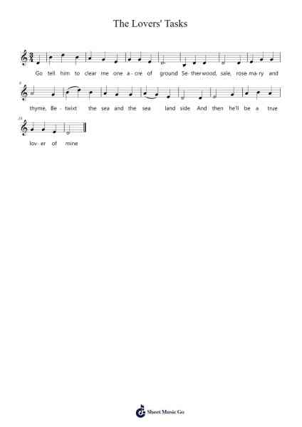 The Lovers' Tasks Sheet Music by undefined-Arr.Shirnett