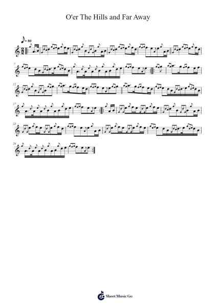O'er The Hills and Far Away 樂譜由 Trad - 編曲 Curwilde Perwin