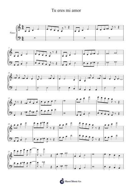 Tu eres mi amor Sheet Music by samiusen-Arr.Rooven