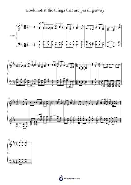 Look not at the things that are passing away Sheet Music by Isaac Watts-Arr.Ivessid