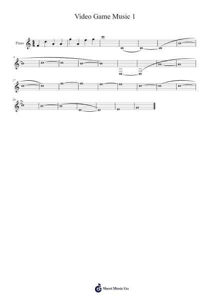 Video Game Music 1 樂譜由 undefined - 編曲 Genewat Duttret