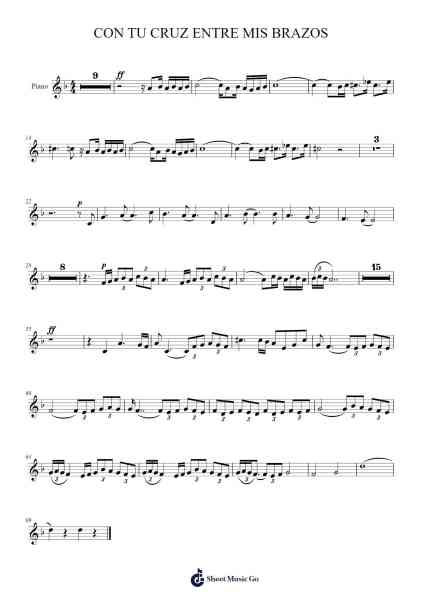 CON TU CRUZ ENTRE MIS BRAZOS Sheet Music by Scripler-Arr.Lanhy