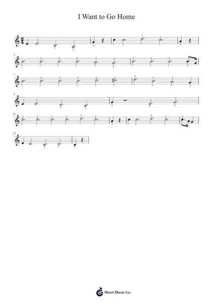 I Want to Go Home Sheet Music by JournalMove-Arr.Haynin