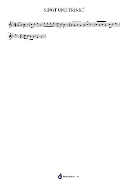 SINGT UND TRINKT Ноты для фортепиано от Hearia-Arr.Giswolf