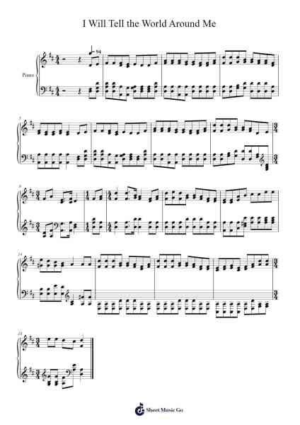 I Will Tell the World Around Me 樂譜由 Isaac Watts - 編曲 Trund Milsoll