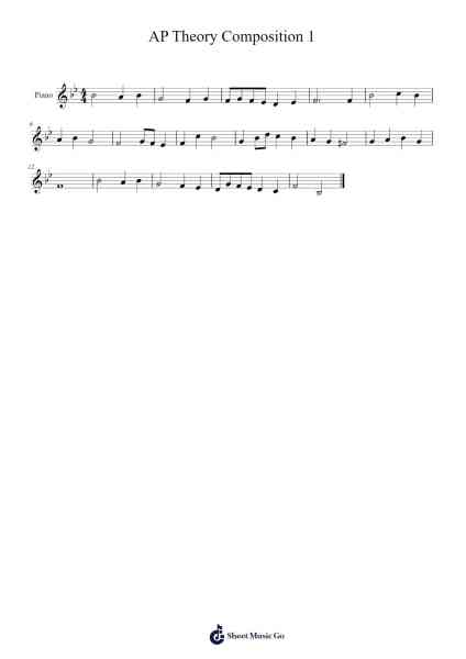 AP Theory Composition 1 Sheet Music by Neilchey Abramin-Arr.Vogtyves