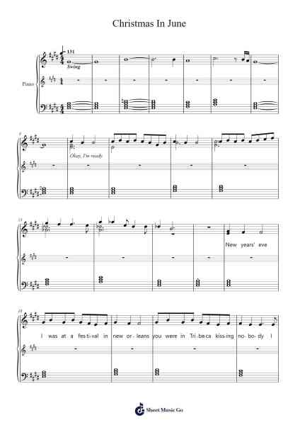Christmas In June 樂譜由 AJR - 編曲 Elchi Hartglenn
