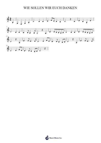 WIE SOLLEN WIR EUCH DANKEN 樂譜由 Laura Church - 編曲 Roykiel