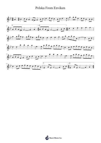 Polska From Enviken Sheet Music by f0lk-Arr.Reygess