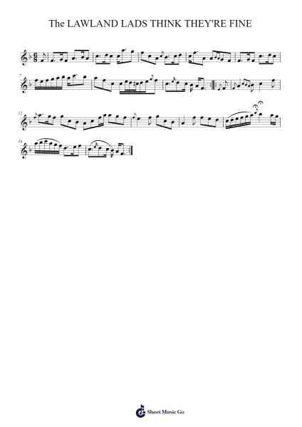 The LAWLAND LADS THINK THEY'RE FINE Sheet Music by Julian Chambers-Arr.Cliffcam Whbill