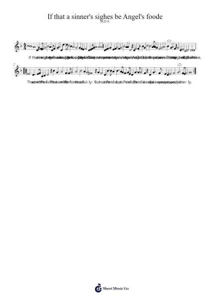 XIII. If that a sinner's sighes be Angel's foode Musica per pianoforte di John Dowland - Arr.Souyet Jamesnolds