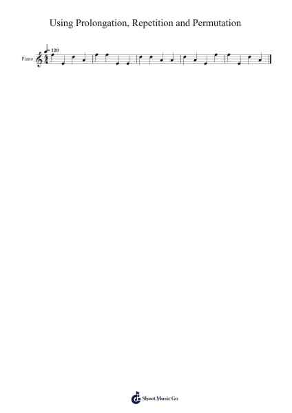 Using Prolongation, Repetition and Permutation Sheet Music by undefined-Arr.Lanps Gailkyle
